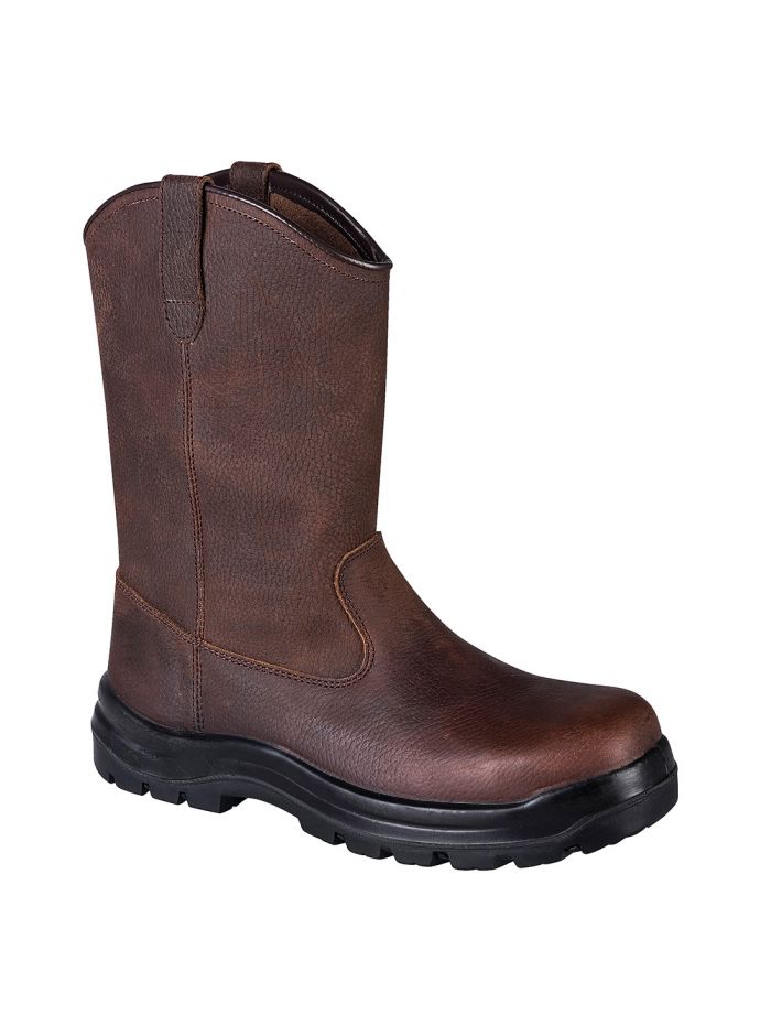 Composite Leather Rigger Boot S3S HRO FO SR, 38, R, Brown