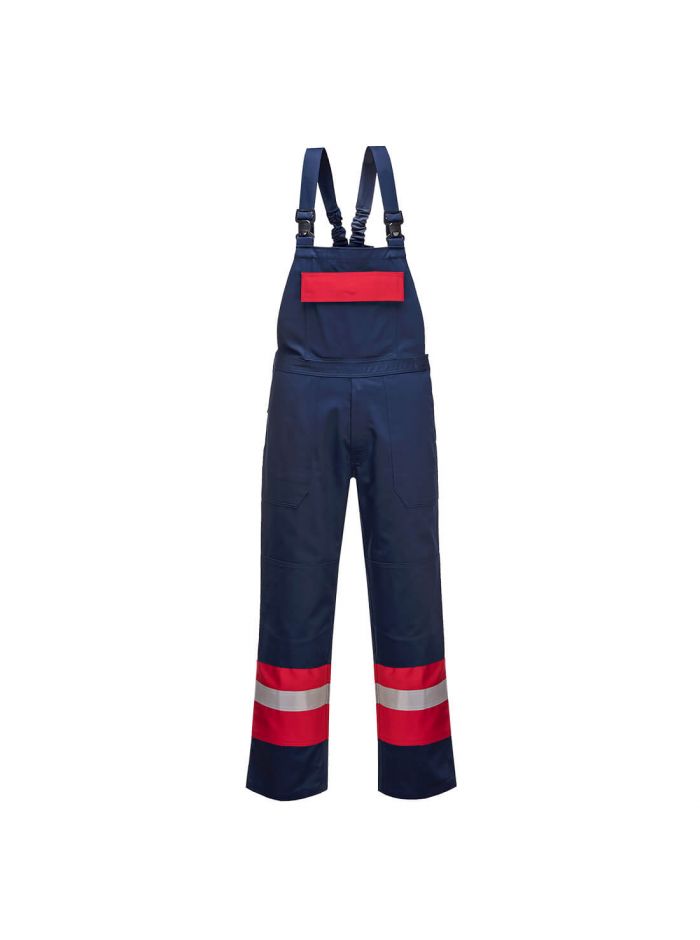 Bizflame Work Two Tone FR Bib and Brace, 4XL, R, Navy