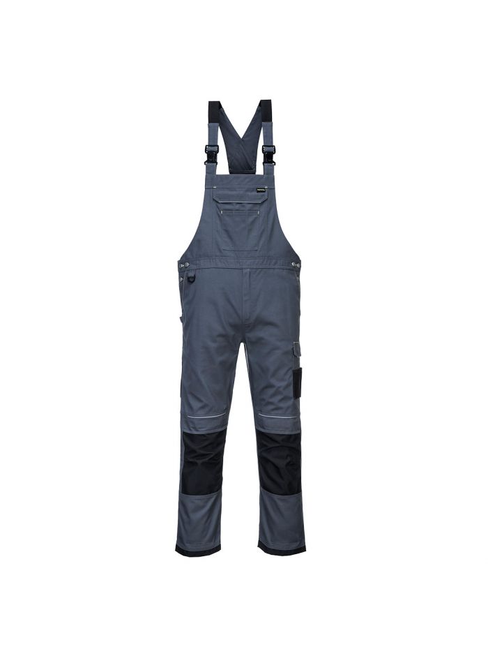 PW3 Work Bib and Brace, L, R, Zoom Grey/Black