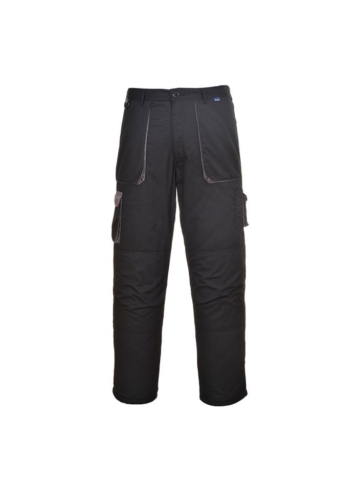 Portwest Texo Contrast Insulated Trousers, L, R, Black