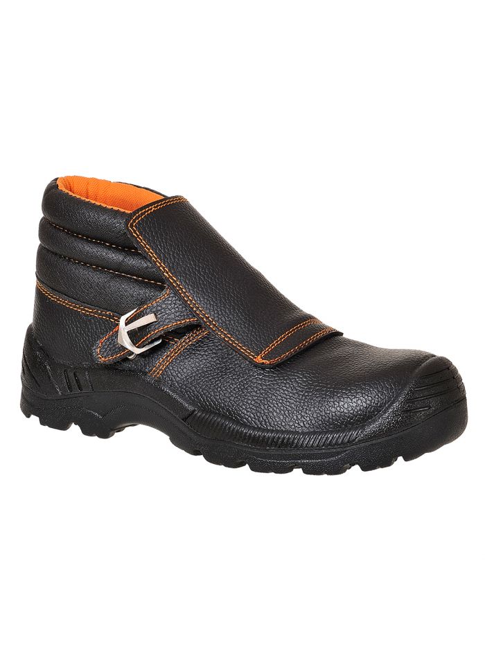 Composite Action Leather Welders Boot S3L HRO SR, 38, R, Black