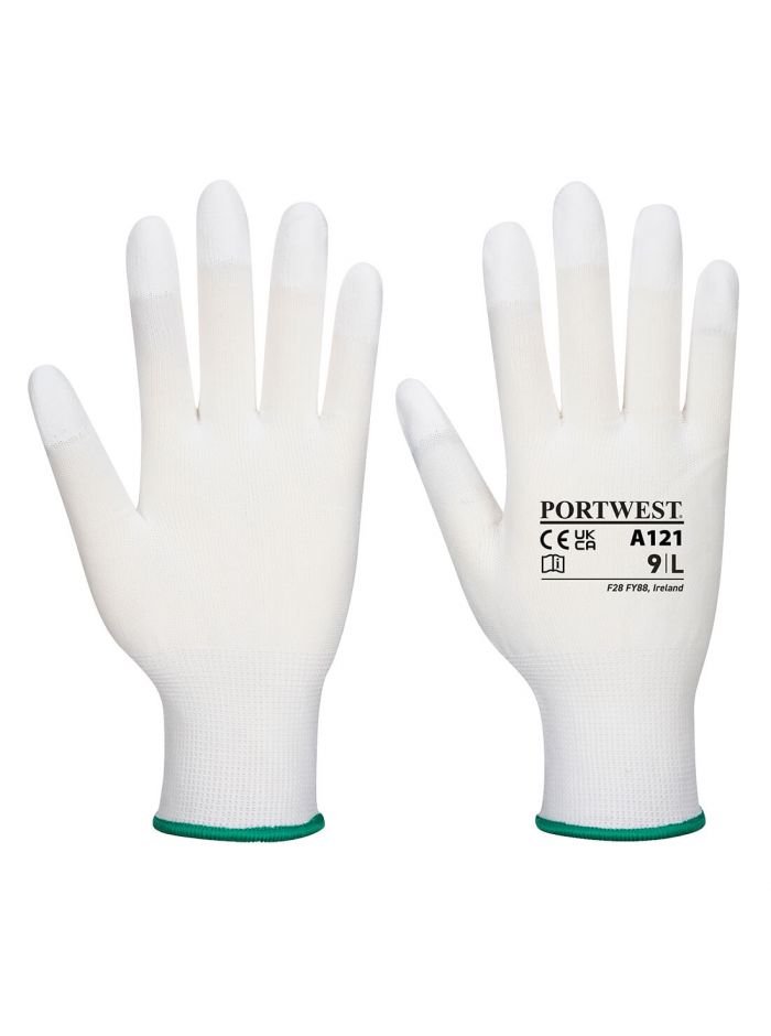 Grip 13 PU Fingertip Glove, L, R, White
