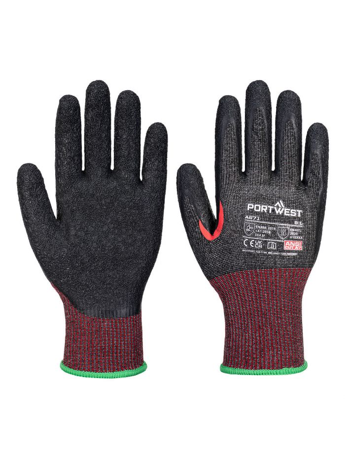 CS Cut F13 Latex Glove, L, R, Black