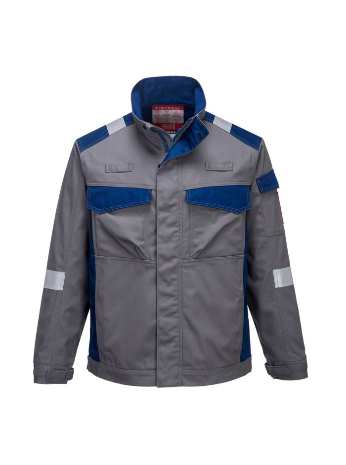 Bizflame Industry Two Tone FR Jacket, L, R, Grey