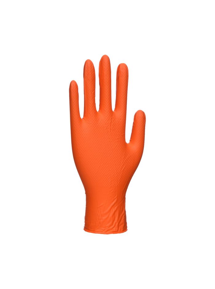 Disp 7 mil Disposable Glove (Pk100), L, R, Orange