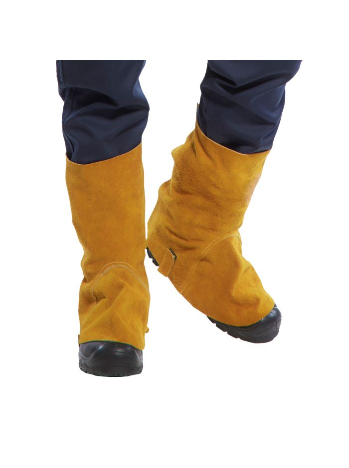 FR Leather Welding Boot Cover, , R, Tan