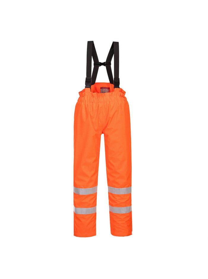 Bizflame Rain Hi-Vis FR Trousers, L, R, Orange