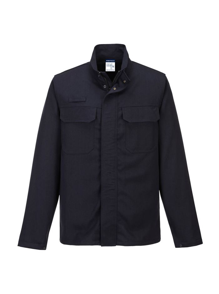 Aluflame Work Molten Metal FR Jacket, L, R, Navy