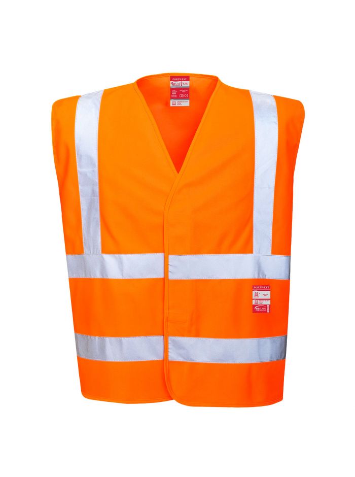 Bizflame Hi-Vis FR Vest, 4X/5X, R, Orange