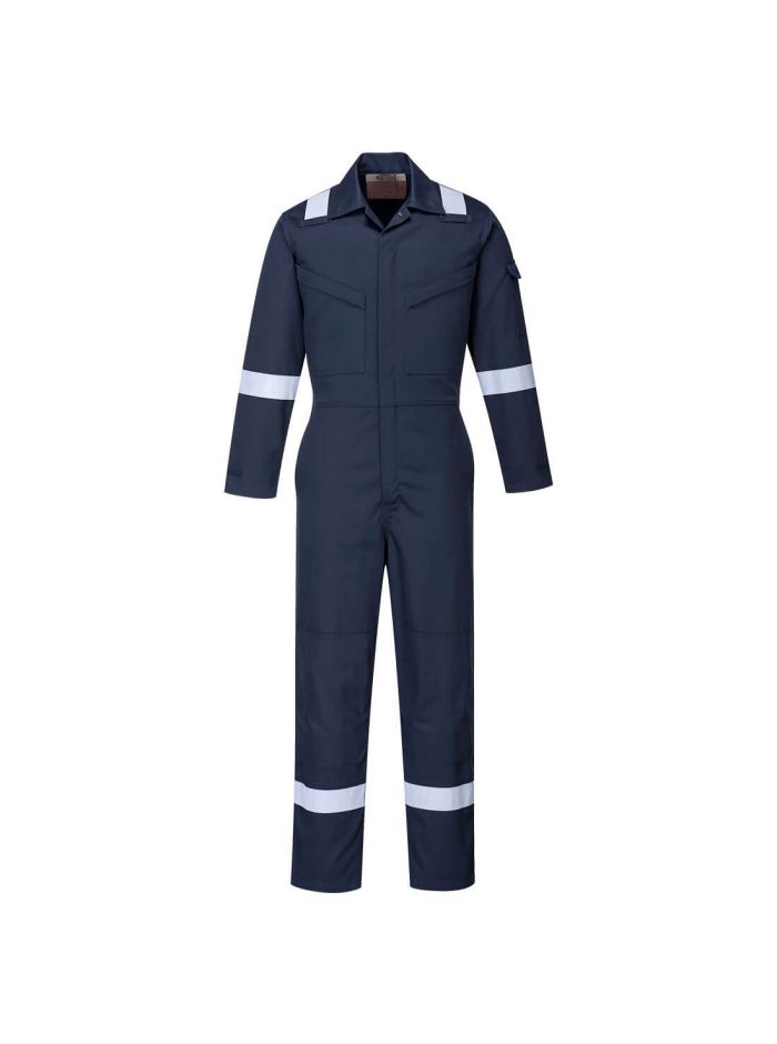 Bizflame Work FR Women's Coverall, L, R, Navy