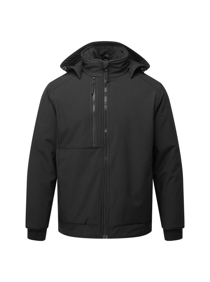 WX2 Eco Hooded Insulated Softshell (2L), 4XL, R, Black