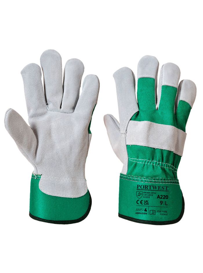 Leather Rigger 130 Cow Split Glove, XL, R, Green