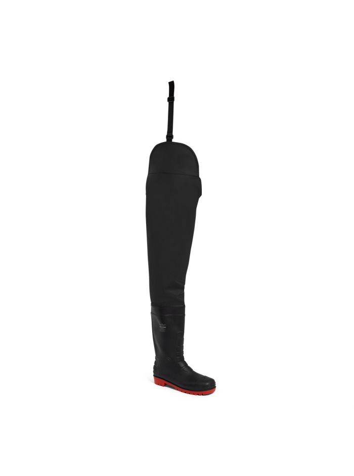 Steel PVC Waist Wader S5 FO , 37, R, Black