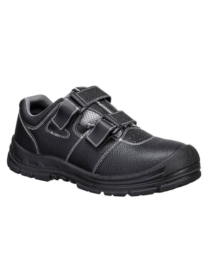 Steel Action Leather Sandal S1P SR FO, 36, Y, Black/Grey