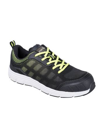 Steel Textile Trainer S1P FO SR, 36, N, Black/Green