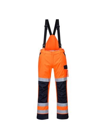Modaflame Rain+ Hi-Vis Multi-Norm Contrast FR Trousers, L, R, Orange/Navy