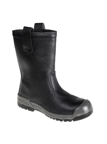 Steelite Rigger Boot with scuff cap S1P CI , 38, R, Black