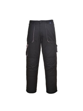 Portwest Texo Contrast Insulated Trousers, L, R, Black