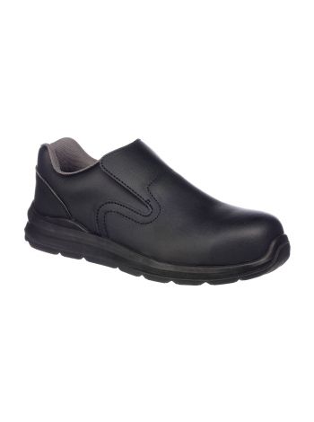 Portwest Compositelite Slip On Safety Trainer S2 SRC, 36, R, Black