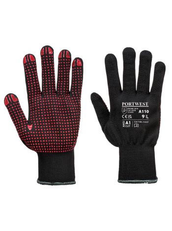 Grip  13 PVC Dotted Glove, L, R, Black