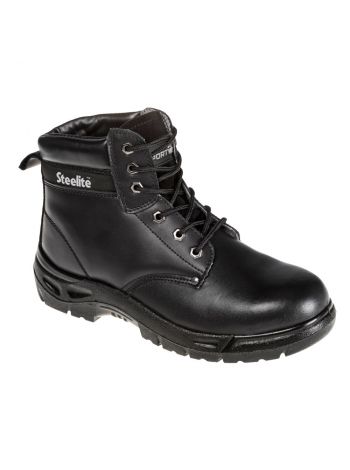Steel Action Leather Ankle Boot S3 SR, 37, R, Black