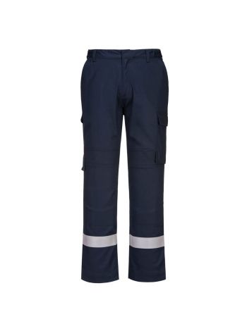 Bizflame Work Lightweight Stretch Panelled FR Trousers, L, R, Navy