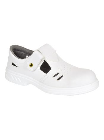 Steelite Ebro Safety Sandal S1 ESD FO SR Class 3, 34, R, White