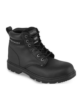 Steel Leather Ankle Boot S3 SR, 37, R, Black