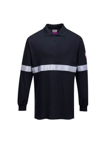 Modaflame Knit FR Long Sleeve Polo Shirt, 4XL, R, Navy