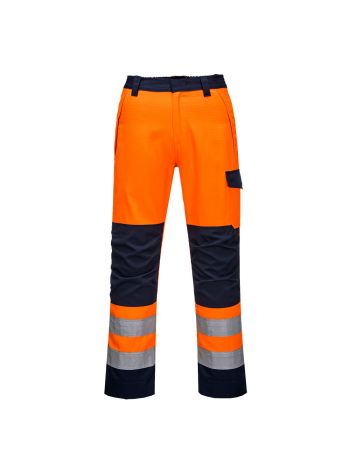 Modaflame Work HVO Multi-Norm Contrast Trousers, L, R, Orange/Navy