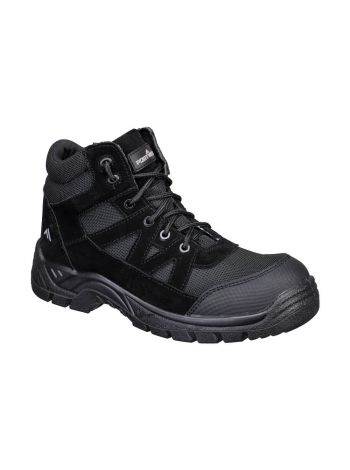 Composite Textile and Suede Ankle Boot S1PL SR FO, 36, R, Black