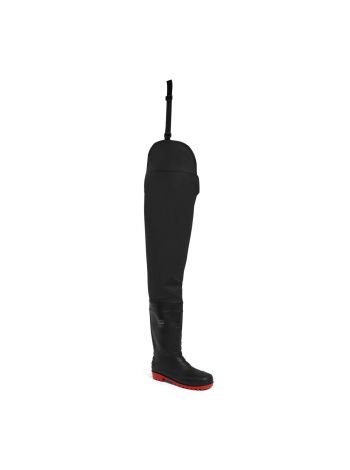 Steel PVC Waist Wader S5 FO , 37, R, Black