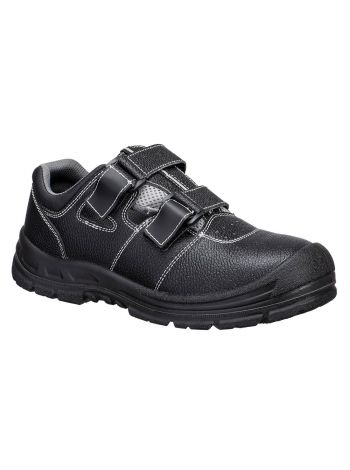 Steel Action Leather Sandal S1P SR FO, 36, Y, Black/Grey